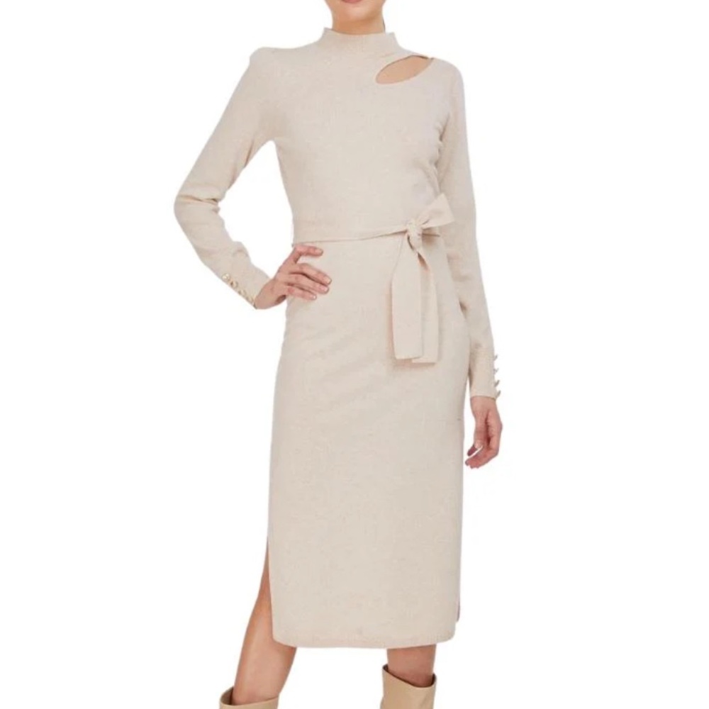 NWOT $430 Generation Love‎ Lulu Sweater Dress brown Oatmeal womens size xs